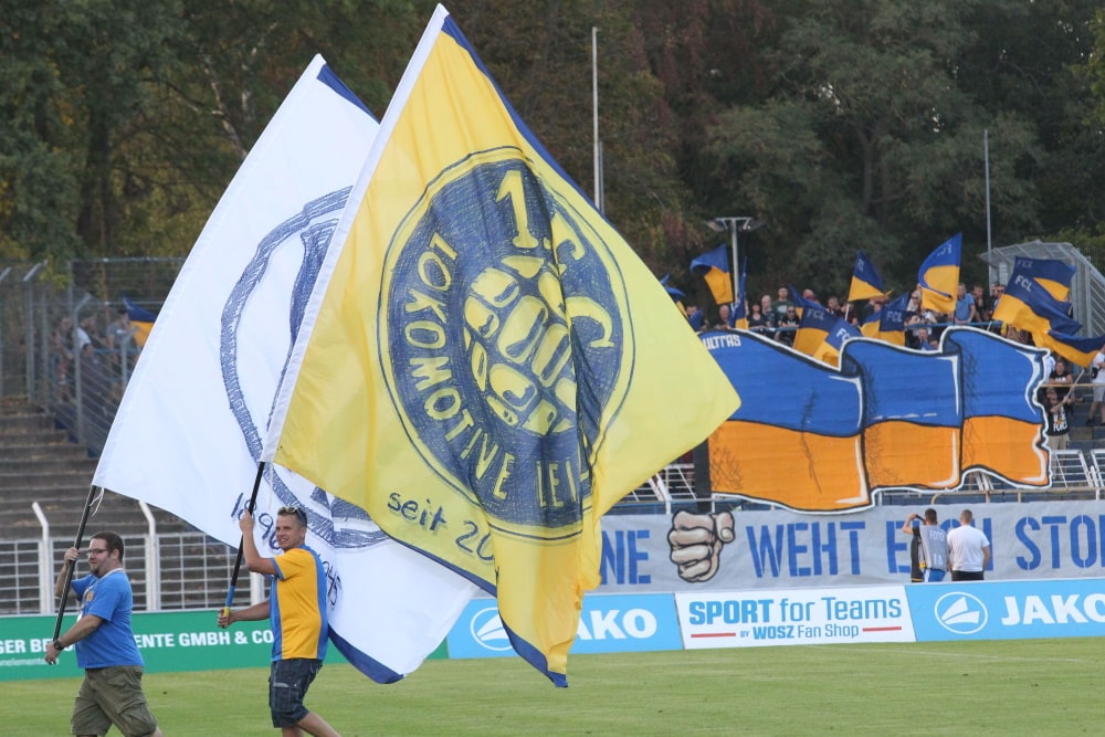 Stadionatmosphäre beim 1. FC Lok. Foto: Jan Kaefer