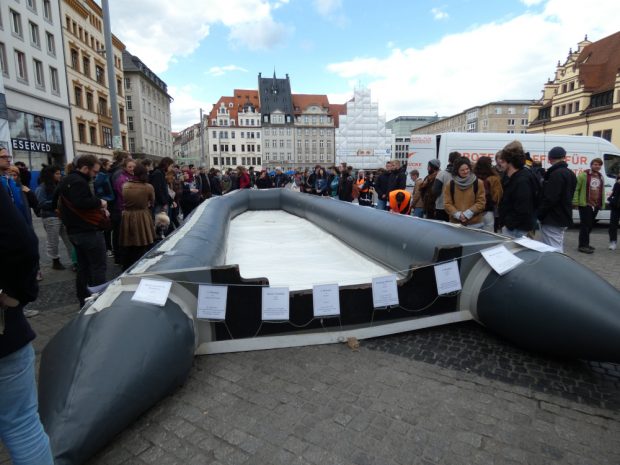 Die Aktion rief einiges Interesse hervor. Foto :Lucas Böhme