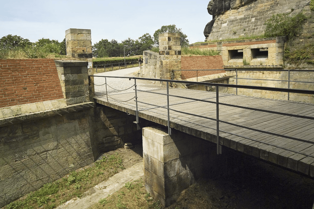 Rote Brücke auf der Festung Königstein. Foto: Bernd Walther