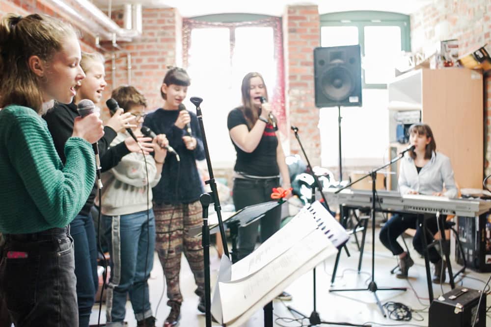 Schulband NOPE bei der Probe. Foto: School on tour