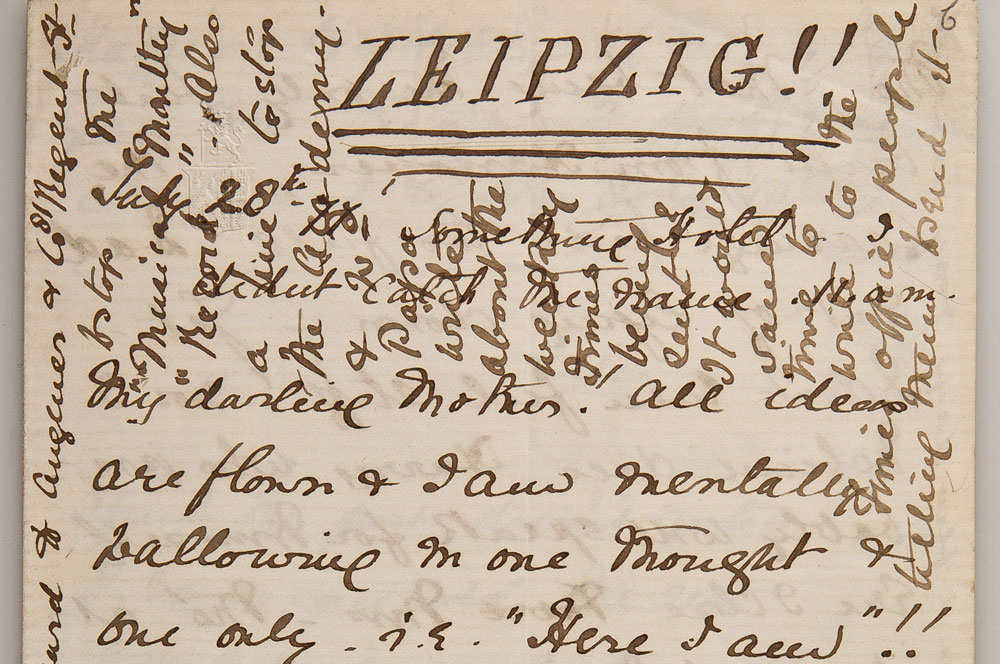 Digitalisat einer Briefseite von Ethel Smyth vom 28.7.1877. Foto: HMT Leipzig