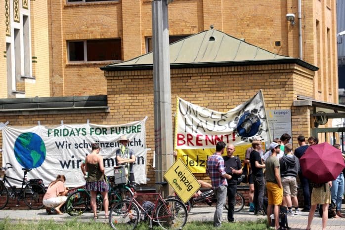 Fridays for Future-Vertrater waren ebenfalls vor Ort. Foto: L-IZ.de