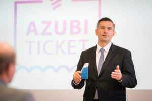 Startschuss für das AzubiTicket Sachsen. Quelle: SMWA