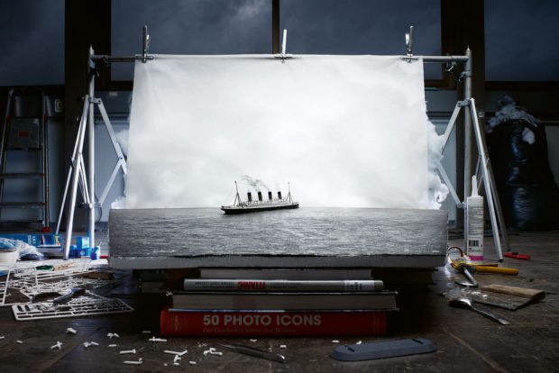 Making of "The Last Foto of the Titanic Afloat". Foto: 2018 Jojakim Cortis and Adrian Sonderegger