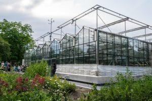 Das neue iDiV-Forschungsgewächshaus im Botanischen Garten. Foto: iDiV, Stefan Bernhardt