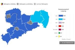 Kreistagswahl 2019 im Landkreis Leipzig. Grafik: Freistaat Sachsen