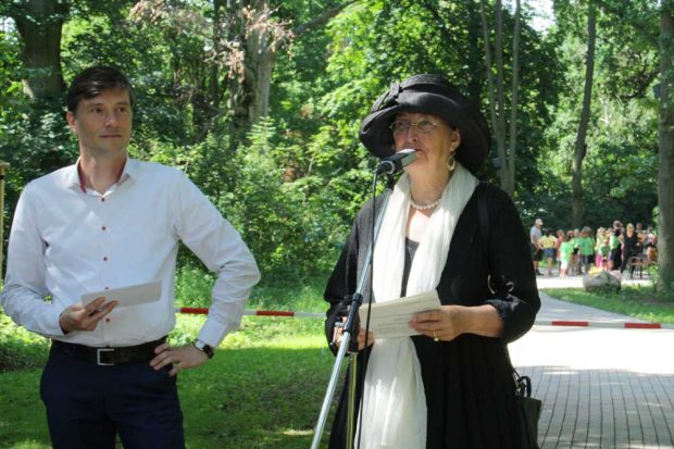 Parkeröffnung mit Heiko Rosenmthal und Dorothee Dubrau. Foto: Ralf Julke
