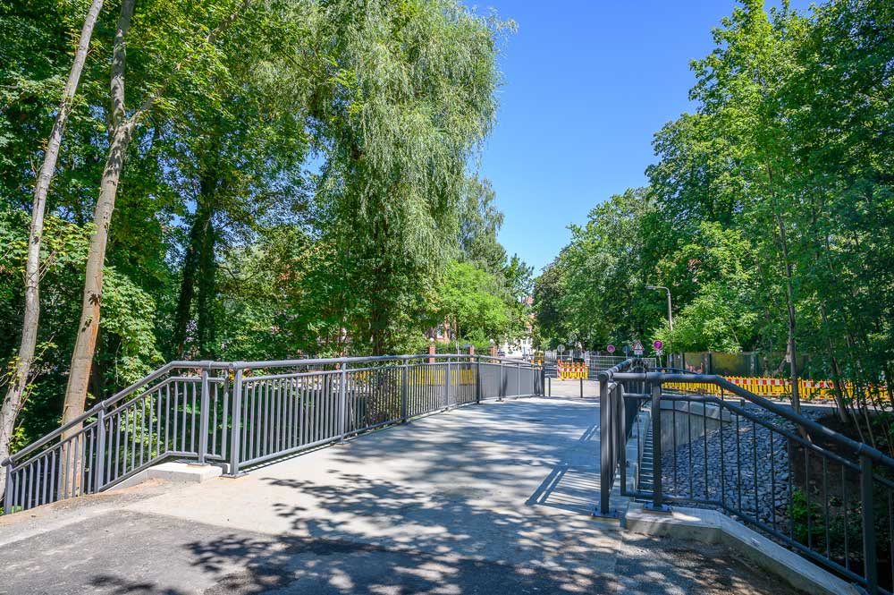 Die neue Brücke der verlängerten Turmgutstraße. Foto: Stadt Leipzig/ Henning Croissant
