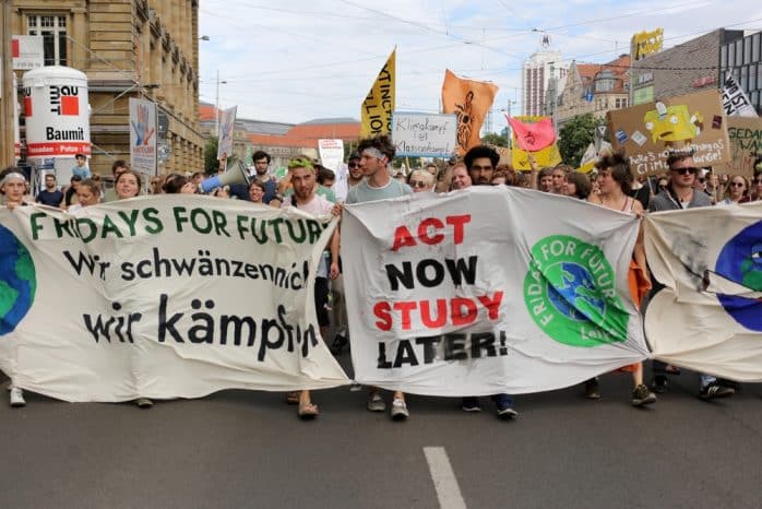 Der Fridays for Future Block. Foto: Alexander Böhm