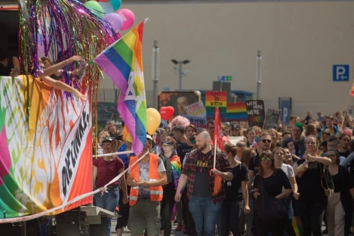 Mehrere Parteien stellten ihre eigenen Wagen. Foto: Alexander Böhm