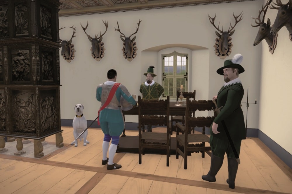 Screenshot von der virtuellen Welt der neuen VR-Medienstation auf der Festung Königstein. © Screenshot VR-Medienstation Haase & Martin GmbH, Software ArcTron 3D GmbH