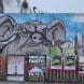 Graffiti zu „Farm der Tiere“ in Connewitz. Foto: Ralf Julke
