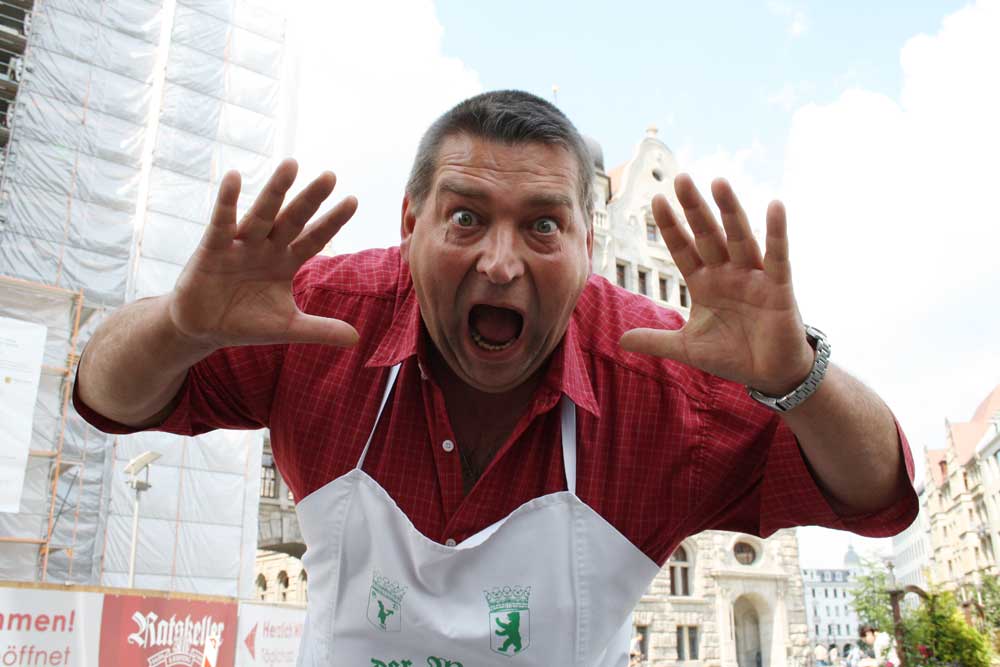 Wurst-Achim in Aktion. Archivfoto: Ralf Julke