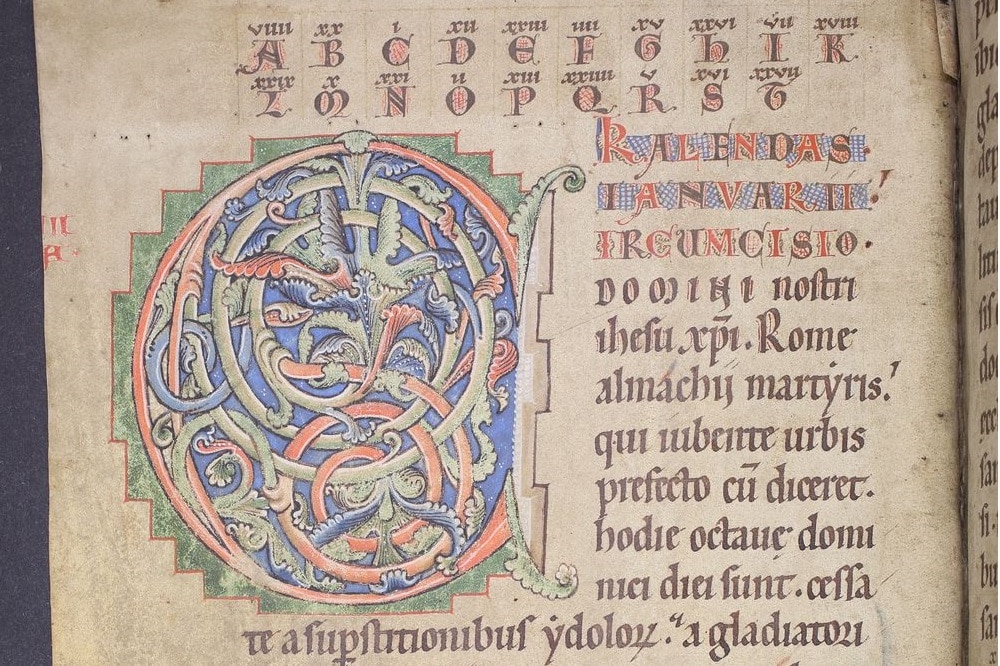 Altzeller Kapiteloffiziumsbuch. Das verloren geglaubte Kapiteloffiziumsbuch des Zisterzienserklosters Altzelle aus der Zeit von 1174/75 enthält nicht nur wichtige Daten zur Klostergeschichte, sondern ist auch als wichtiges und frühes Zeugnis der Buchmalerei im mitteldeutschen Raum anzusehen. Foto: Universitätsbibiothek Leipzig