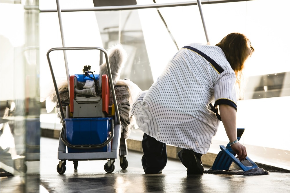 Gebäudereinigerin. Quelle: IG BAU