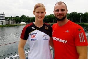 Johanna Handrick und Peter Kretschmer im Trainingslager in Duisburg. Quelle: privat