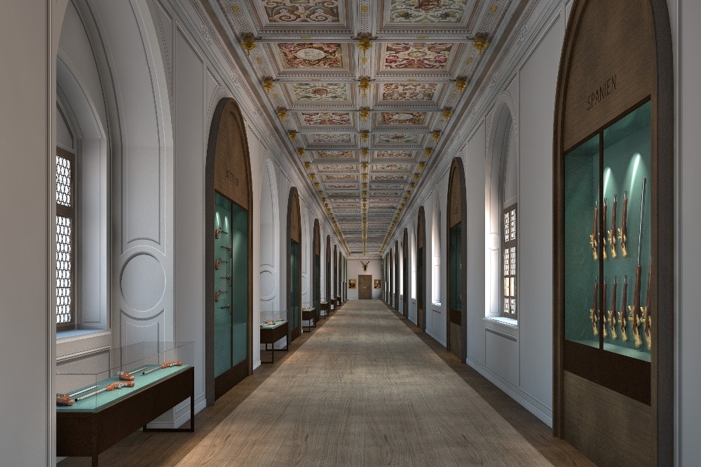 Visualisierung musealer Ausbau Langer Gang. Quelle: Sächsisches Staatsministerium der Finanzen