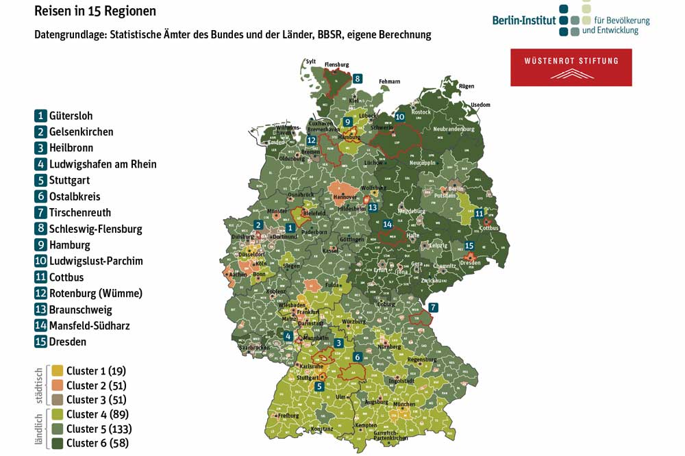 Die Cluster-Karte des Berlin-Instituts. Karte: Berlin-Institut, Teilhabeatlas