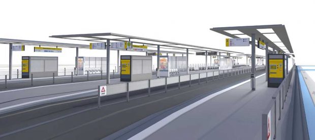 So soll die Haltestelle Hauptbahnhof nach der Renovierung aussehen. Visualisierung: LVB