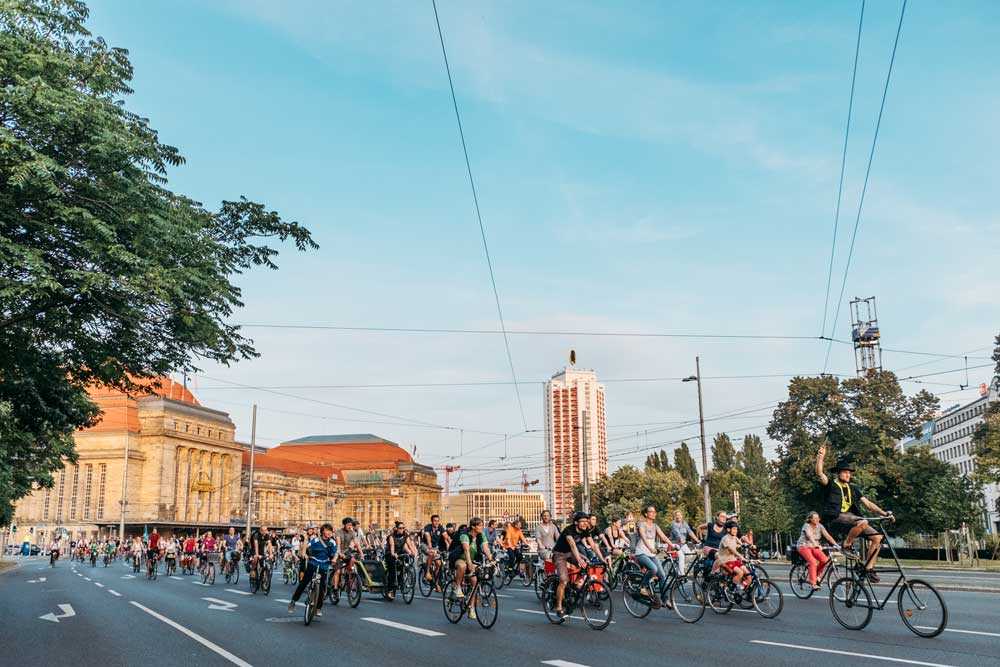 Zur Leipziger Radnacht auf den Ring. Foto: Ökolöwe