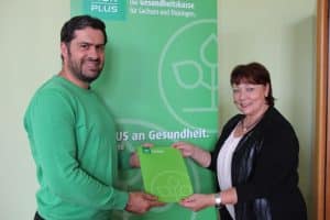 Kristina Winter und Karsten Günther bei der Vertragsunterzeichnung. Foto: Bernd Lemke