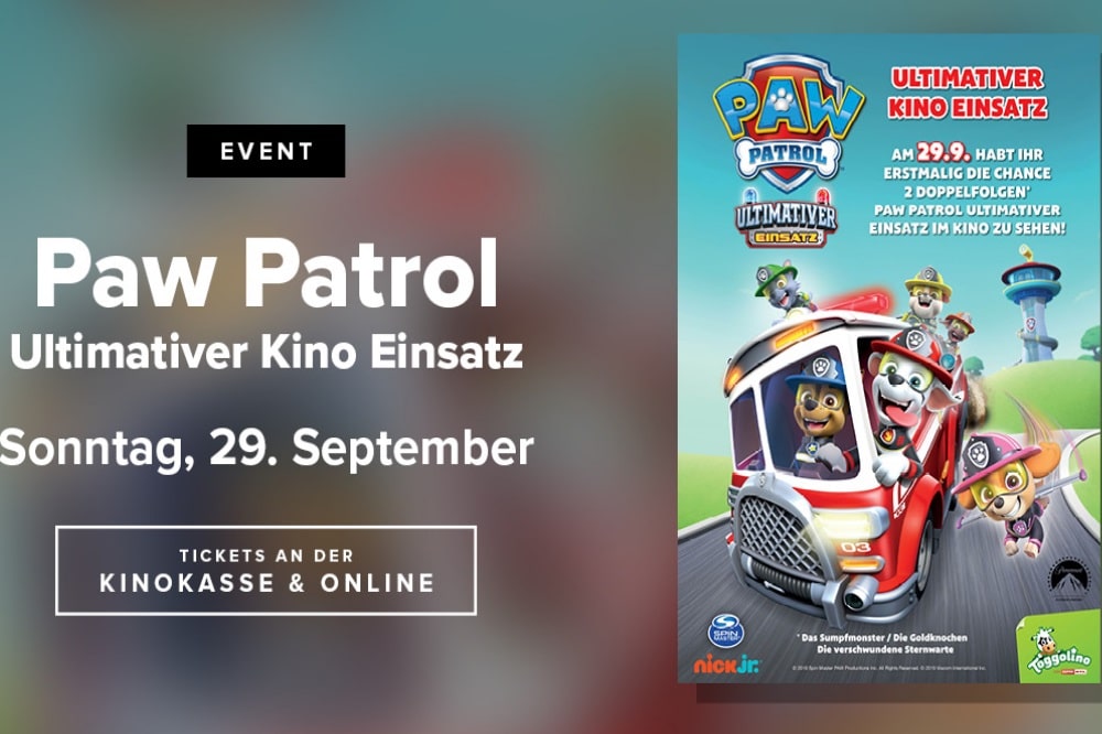 PAW PATROL. Quelle: Cineplex Leipzig