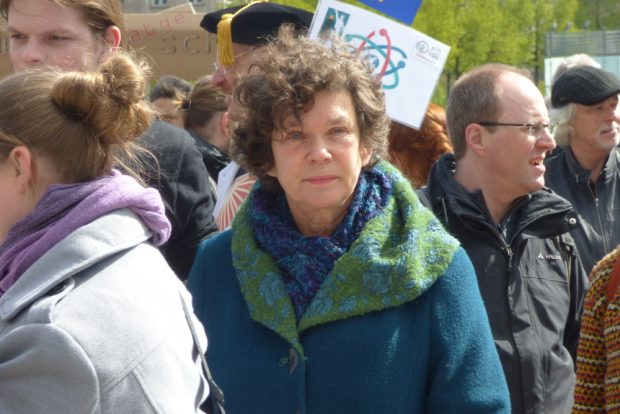 Unirektorin Beate Schücking beim March for Science am 22. April 2017. Foto: L-IZ.de