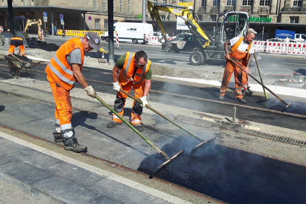 Auf Gleis 1 und 2 sind die Gleise verlegt und der Deckenschluss wird hergestellt. Foto: Leipziger Gruppe