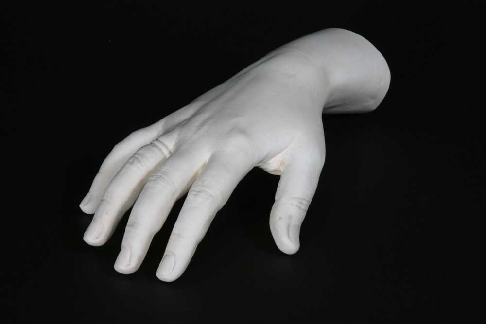 Gipsabguss von Clara Schumanns rechter Hand, um 1875. Foto: Stadtgeschichtliches Museum Leipzig