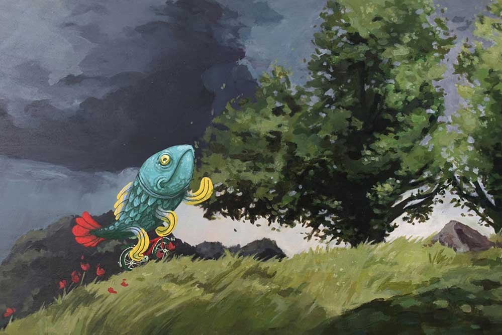 Elisabeth Wolf: Gut unterwegs. Grafik: Elisabeth Wolf