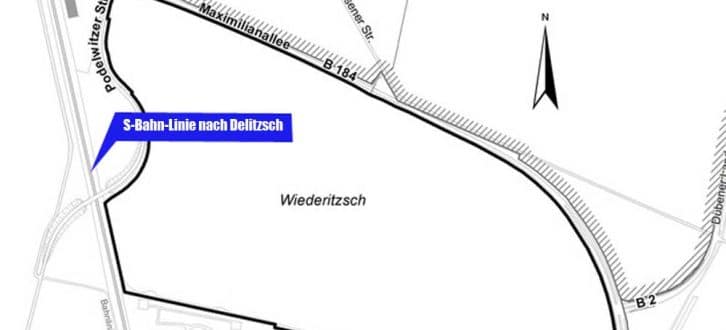 Das Plangebiet für das neue Industriegebiet Seehausen II. Karte: Stadt Leipzig