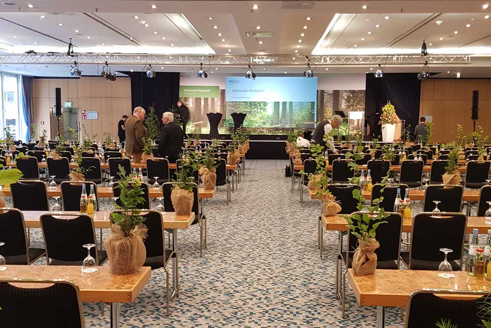 Tagungsraum für den Waldgipfel. Foto: Wolfgang Stoiber