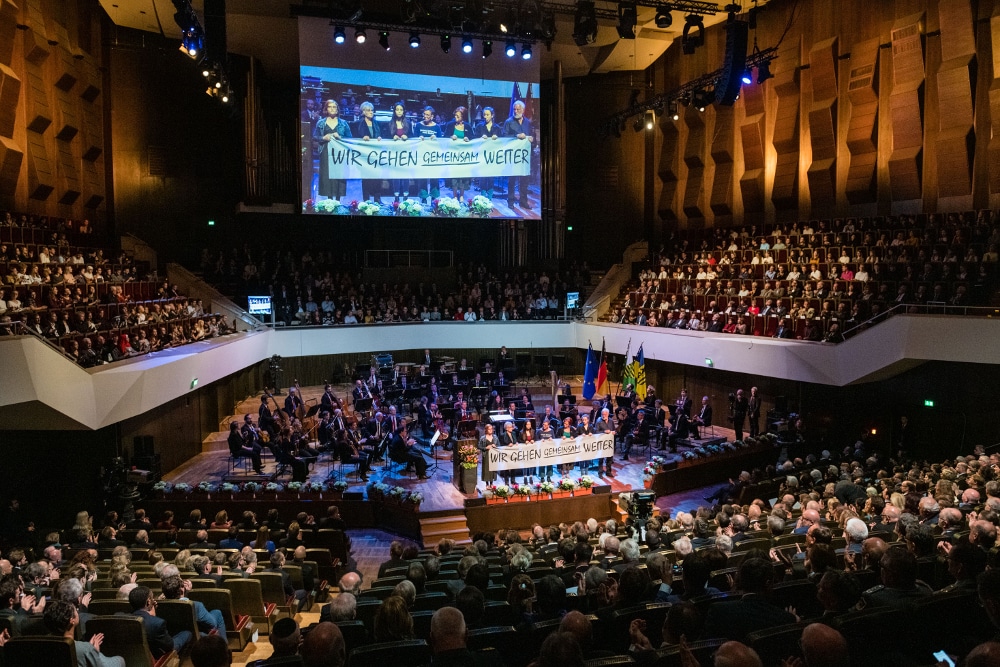 Festakt im Gewandhaus Leipzig. Foto: Jens Schlueter/Stadt Leipzig