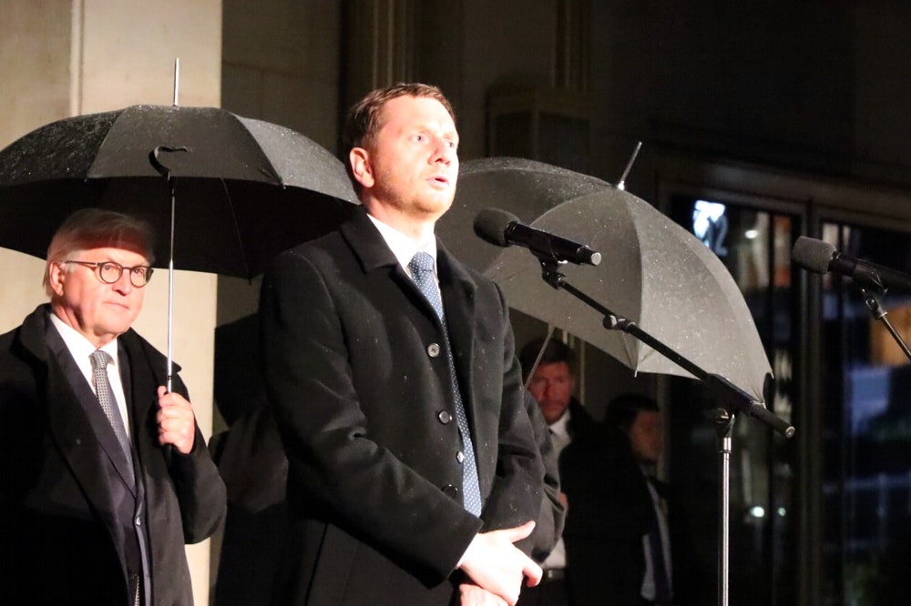 Michael Kretschmer, Ministerpräsident Sachsens beim Lichtfest in Leipzig (Archiv). Foto: Michael Freitag