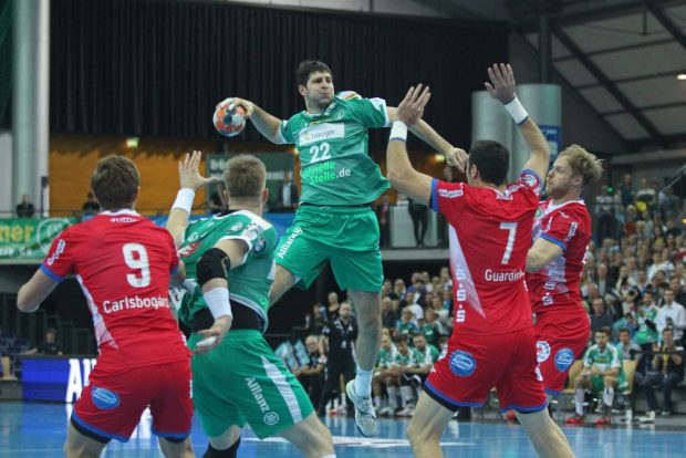 Marko Mamic mit der Wurfgelegenheit. Foto: Jan Kaefer