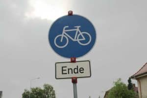 Radweg Ende. Foto: Ralf Julke