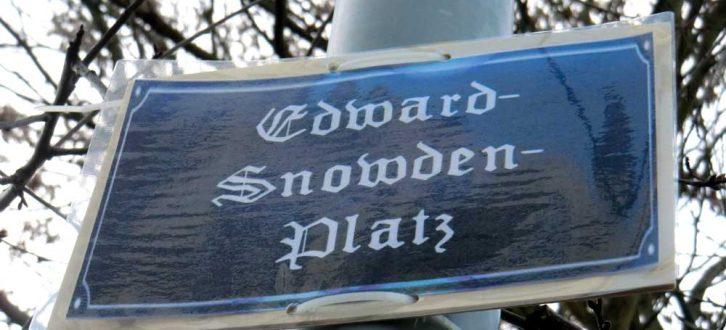 2014 in Plagwitz entdeckt: Edward-Snowden-Platz. Foto: Marko Hofmann