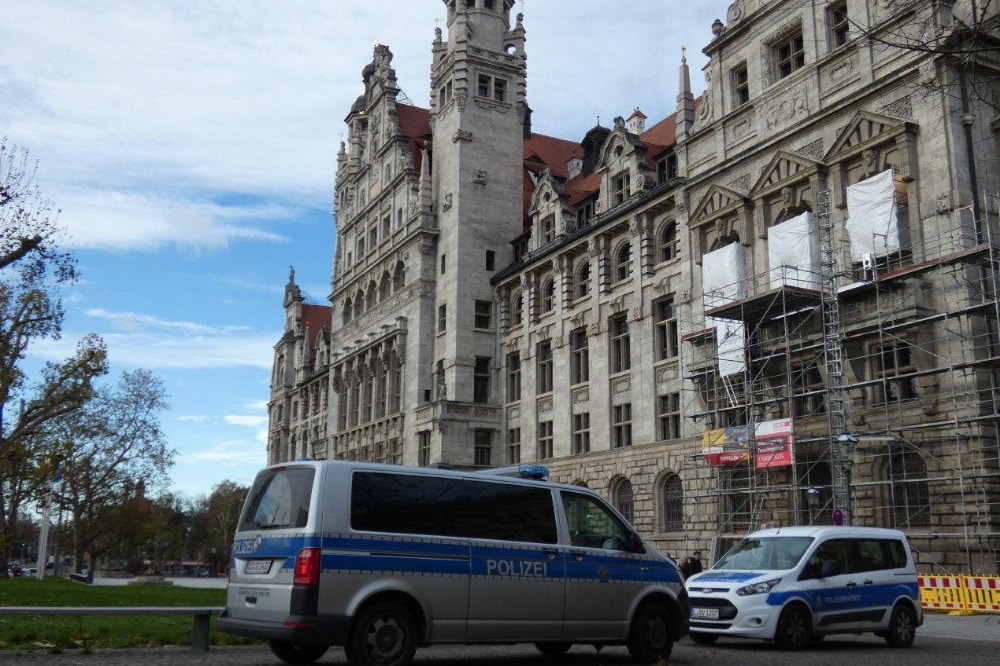 Bombendrohung gegen Neues Rathaus und Stadthaus am 28. November 2019. Foto: Lucas Böhme