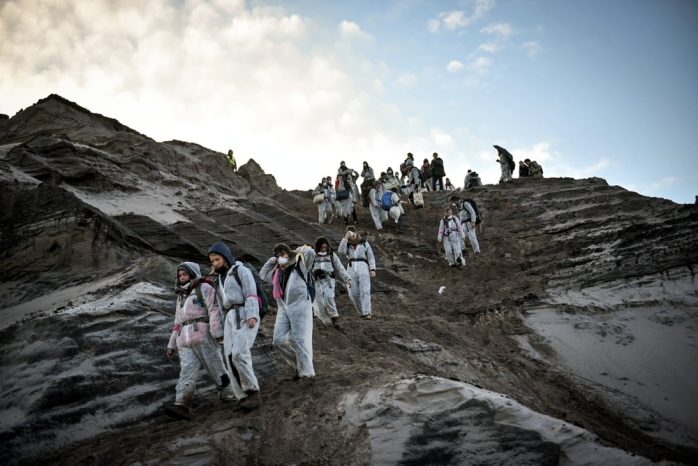 Am Morgen 9 Uhr an der Abraumkante. Foto: Tim Wagner