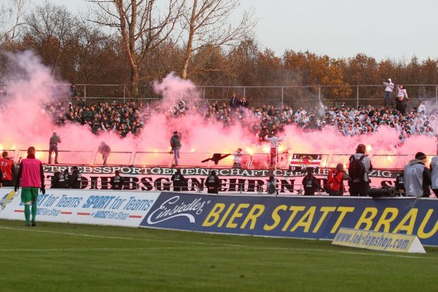 In den Leipziger Derbys ist stets viel Feuer drin: Foto: Jan Kaefer
