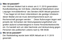 Das Statement von Juliane Nagel am 08.11.2019 via Twitter. Screen Twitter