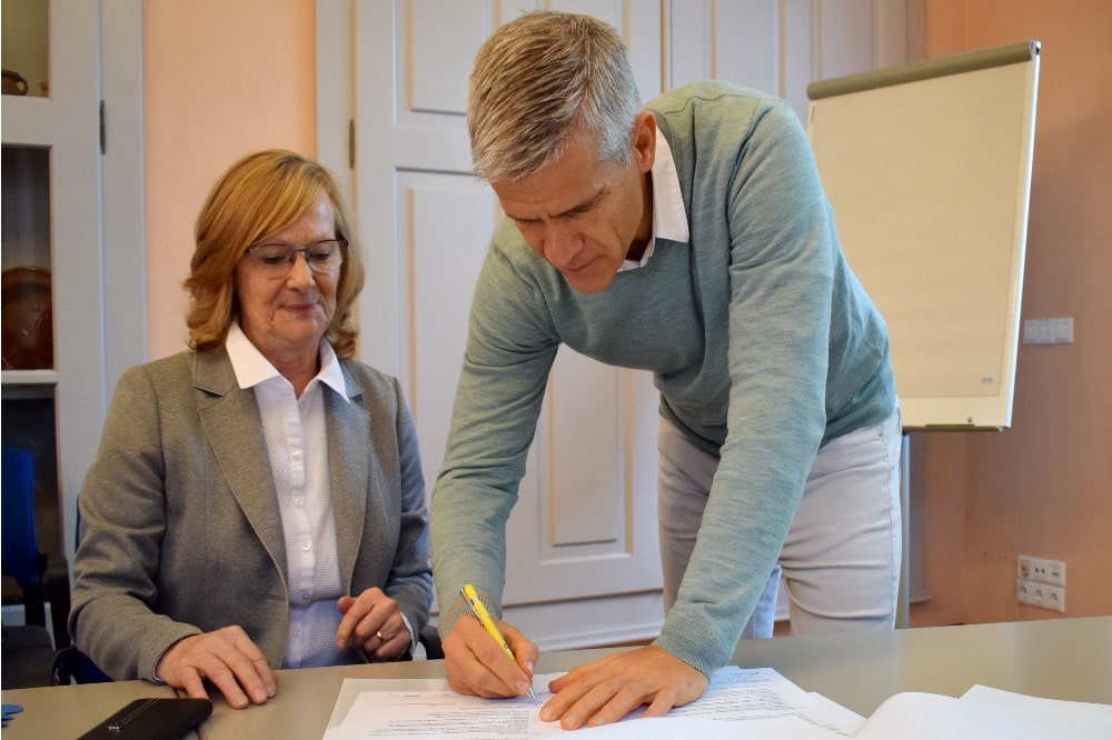 Gudrun Paul und Matthias Berger. Foto: Stadt Grimma