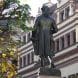 Goethe auf dem Leipziger Naschmarkt. Foto: Ralf Julke