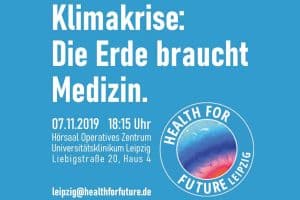 Klimakrise. Die Erde braucht Medizin. Grafik: Health for Future Leipzig