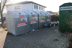 Die Wertstoffinsel in der Lindenstraße. Foto: Stadtverwaltung Eilenburg