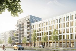 Das neue Quartier „Prager RiebECK“. Visualisierung: AOC Immobilien AG / Fuchshuber Architekten
