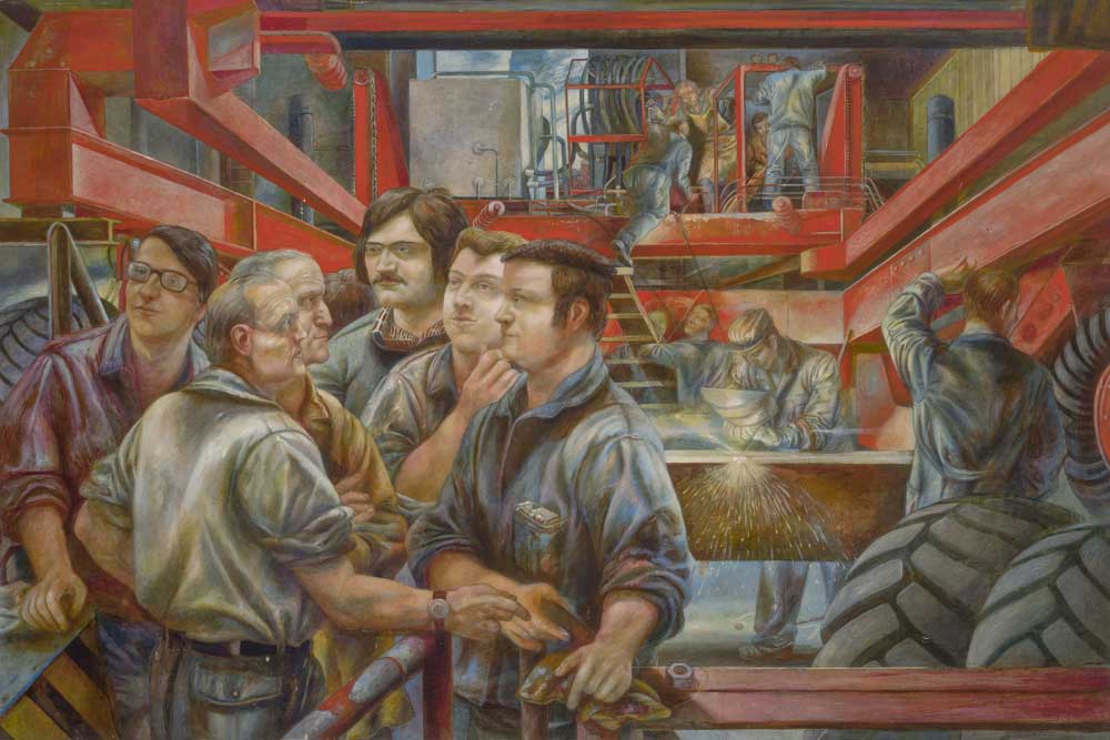 Ulrich Hachulla, Arbeiter am Containerstapelfahrzeug. Foto: MdbK, © VG Bild-Kunst Bonn, 2019