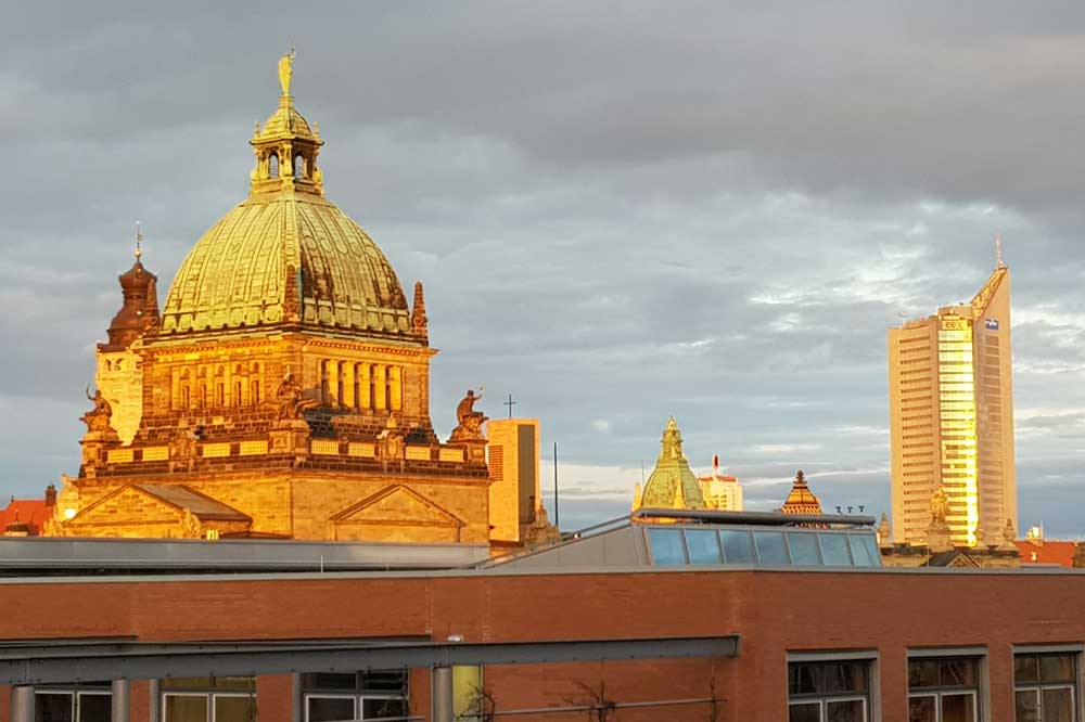 Abendlicht über Leipzig. Foto: Marko Hofmann