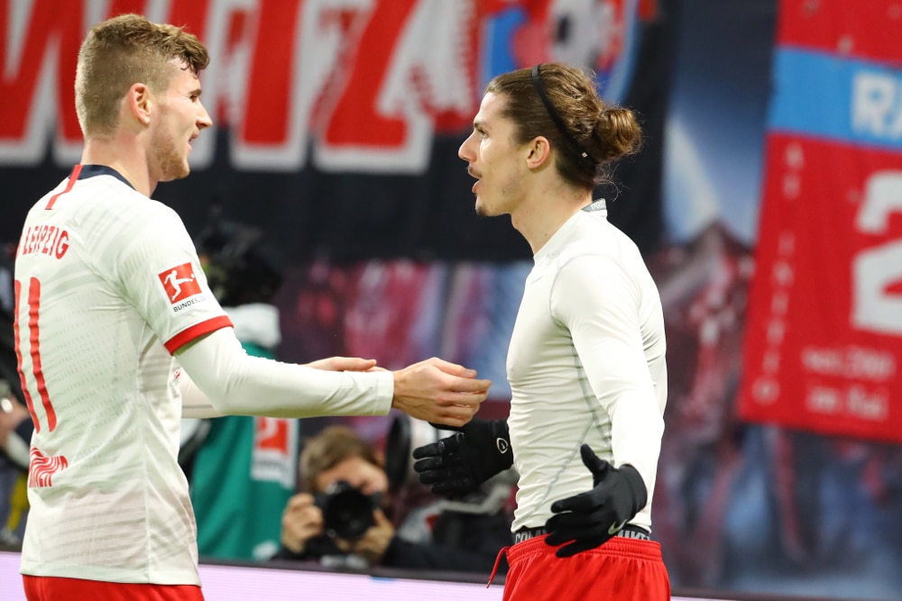 Werner und Sabitzer erzielten die Treffer für RBL. Foto: Gepa Pictures