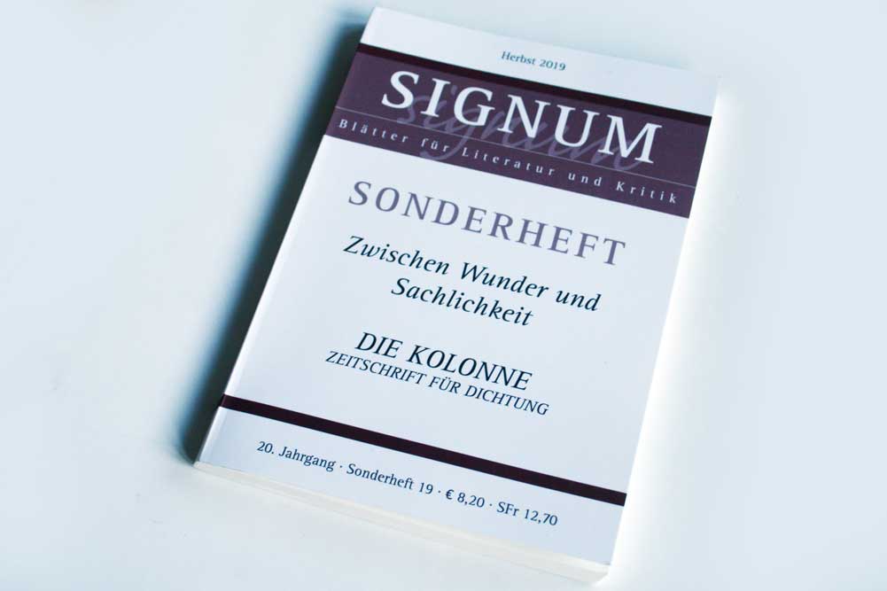 „Signum“-Sonderheft: Zwischen Wunder und Sachlichkeit. Foto: Ralf Julke